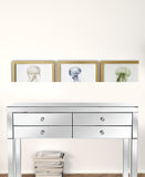Set of Three Blue Green Brown Jellyfish Framed Wall Art Set