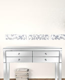 Modern Gray Chinoiserie Wood Plank Wall Art