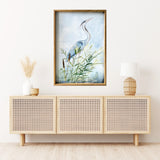 Stunning Heron Wooden Framed Canvas Wall Art