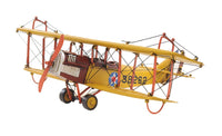 c1918 Yellow Curtiss Biplane Model Sculpture