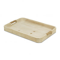 Natural White Curved Wood Tray