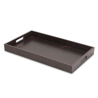 Brown Faux Croc Serving Tray