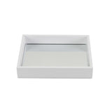 White Shagreen Mirrored Tray