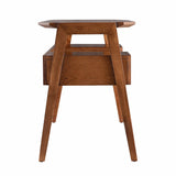 Tobacco Brown Modern Writing Desk with Storage
