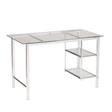 Chrome and Glass Writing Desk