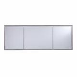 Matte Silver Mirrored Desk