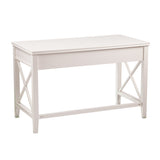 48" White Poplar Solid Wood Writing Desk With Three Drawers