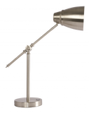 Brushed Silver LED Adjustable Desk Lamp