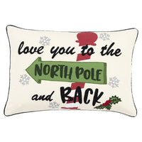 Ivory Love You to the North Pole Lumbar Accent Pillow