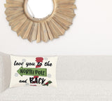 Ivory Love You to the North Pole Lumbar Accent Pillow