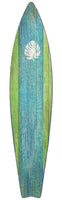 Rustic Aqua and Green Surfboard Wall Décor