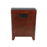 24" Brown Solid Wood And Manufactured Wood Square End Table