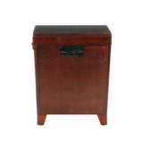 24" Brown Solid Wood And Manufactured Wood Square End Table