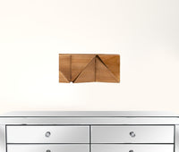 Set of Two 3D Wooden Ledge Wall Shelves