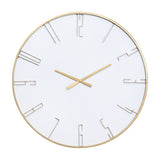 Minimalist White and Gold Wall Clock