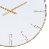 Minimalist White and Gold Wall Clock