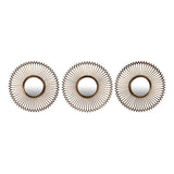 Set of Three Gold Wall Mirrors