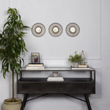 Set of Three Gold Wall Mirrors