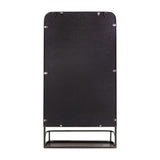 Black Rectangular Wall Mirror with Shelf