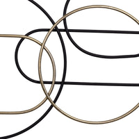 Black and Gold Metal Wire Design Wall Décor