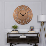 Round Brushed Gold Wall Clock