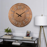 Round Brushed Gold Wall Clock