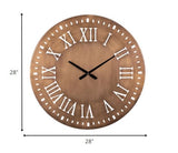 Round Brushed Gold Wall Clock