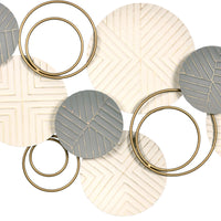 Contemporary Layered Metal Plate Wall Décor