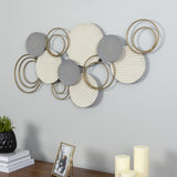 Contemporary Layered Metal Plate Wall Décor