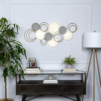 Contemporary Layered Metal Plate Wall Décor