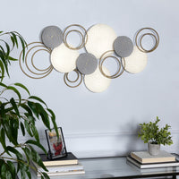 Contemporary Layered Metal Plate Wall Décor