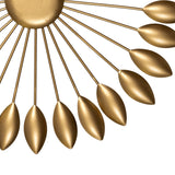 Set of Three Gold Sunburst Leaf Wall Décor