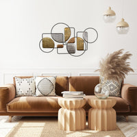 Geometric Iron Layered Wall Décor