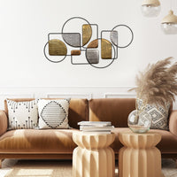 Geometric Iron Layered Wall Décor