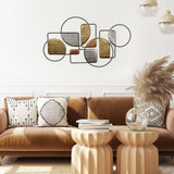 Geometric Iron Layered Wall Décor