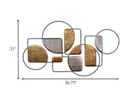 Geometric Iron Layered Wall Décor