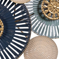 Layered Embellished Metal Plate Wall Décor