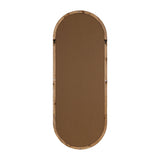 Oval Shaped Wooden Full Length Wall Mirror