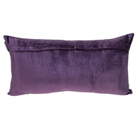 Dark Grey Gold and Purple Tufted Velvet Lumbar Pillow