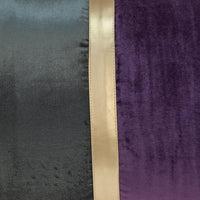 Dark Grey Gold and Purple Tufted Velvet Lumbar Pillow