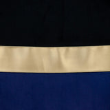 Black Gold and Blue Tufted Velvet Square Pillow