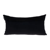 Black Gold and Blue Tufted Velvet Lumbar Pillow