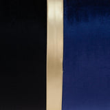 Black Gold and Blue Tufted Velvet Lumbar Pillow