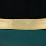 Teal Gold and Black Tufted Velvet Square Pillow