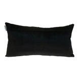 Teal Gold and Black Tufted Velvet Lumbar Pillow