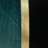 Teal Gold and Black Tufted Velvet Lumbar Pillow