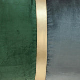 Green Gold and Dark Gray Tufted Velvet Lumbar Pillow