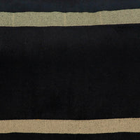Boho Black with Gold Fringe Decorative Square Throw Pillow