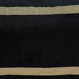 Boho Black with Gold Fringe Decorative Square Throw Pillow