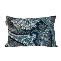 Shades of Blue Beaded Embroidery Decorative Throw Pillow